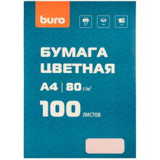 Бумага Buro BURO-100Р A4/80г/м2/100л./розовый пастель общего назначения(офисная)