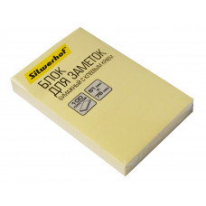 Блок самоклеящийся бумажный Silwerhof 682155-05 51x76мм 100лист. 75г/м2 пастель желтый