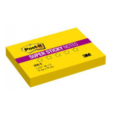 Блок самоклеящийся бумажный 3M Super Sticky 656-S 7100027435 76x51мм 90лист. неон желтый 1цв.в упак.