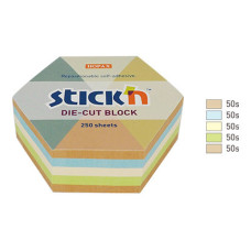 Блок самоклеящийся бумажный Stick`n 21828 61x70мм 250лист. пастель+крафт ассорти 
