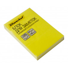 Блок самоклеящийся бумажный Silwerhof 682160-05 51x76мм 100лист. 75г/м2 неон желтый