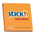 Блок самоклеящийся бумажный Stick`n 21164 76x76мм 100лист. 70г/м2 неон оранжевый