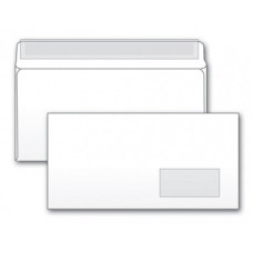 Конверт Бюрократ 125638 E65 110x220мм с правым окном белый силиконовая лента 80г/м2 (pack:1000pcs)