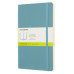 Блокнот Moleskine CLASSIC SOFT QP618B35 Large 130х210мм 192стр. нелинованный мягкая обложка голубой