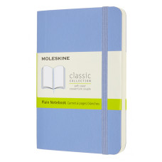 Блокнот Moleskine CLASSIC SOFT QP613B42 Pocket 90x140мм 192стр. нелинованный мягкая обложка голубая гортензия