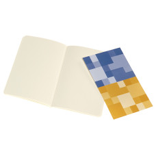 Блокнот Moleskine VOLANT QP713B41M17 Pocket 90x140мм 80стр. нелинованный мягкая обложка синий/желтый янтарный (2шт)