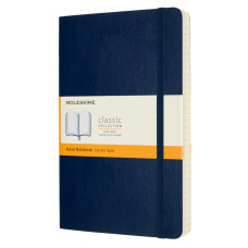 Блокнот Moleskine CLASSIC SOFT EXPENDED QP616EXPB20 Large 130х210мм 400стр. линейка мягкая обложка синий сапфир