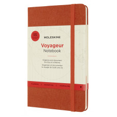 Блокнот Moleskine VOYAGEUR VN002F6 Medium 115x180мм обложка текстиль 208стр. линейка оранжевый