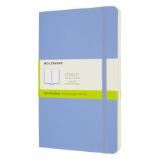 Блокнот Moleskine CLASSIC SOFT QP618B42 Large 130х210мм 192стр. нелинованный мягкая обложка голубая гортензия