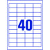 Этикетки Avery Zweckform 3657 A4 48.5x25.4мм 40шт на листе/70г/м2/100л./белый матовое самоклей. универсальная