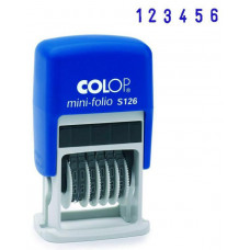 Нумератор Colop S 126 пластик корп.:синий 6разр. 1стр. оттис.:синий