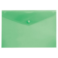 Конверт на кнопке Бюрократ -PK803TGRN A4 пластик 0.15мм зеленый
