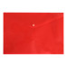Конверт на кнопке Бюрократ DeLuxe DL801RED/1 A4 пластик 0.18мм красный