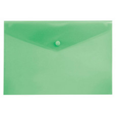 Конверт на кнопке Бюрократ -PK803AGRN A4 пластик 0.18мм зеленый