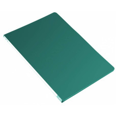 Папка метал.пруж.скоросш. Бюрократ -PZ05PGREEN A4 пластик 0.5мм торц.наклейка зеленый