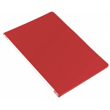 Папка метал.пруж.скоросш. Бюрократ -PZ05PRED A4 пластик 0.5мм торц.наклейка красный