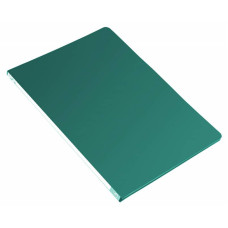 Папка метал.зажим Бюрократ -PZ05CGREEN A4 пластик 0.5мм торц.наклейка зеленый