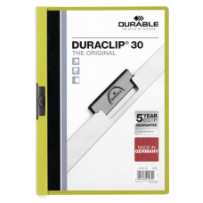 Папка с фигурным клипом Durable Duraclip 2200-05 прозрач. верх.лист A4 1-30лист. зеленый