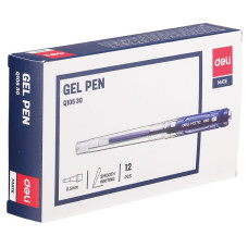 Ручка гелевая Deli EQ10530 Mate 0.5мм резин. манжета резиновая манжета прозрачный синие чернила