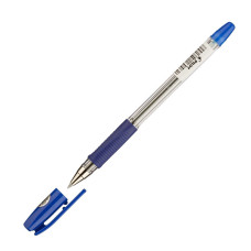Ручка гелевая Pilot BPS-GP-EF-L (60857) авт. 0.22мм стреловидный пиш. наконечник круглая корпус пластик резин. манжета прозрачный синие чернила