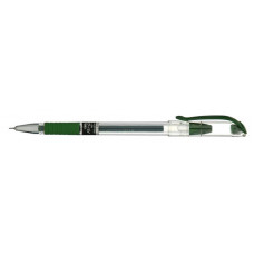 Ручка гелевая Cello FLO GEL 0.5мм резин. манжета зеленый индив. пакет с европодвесом