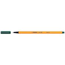 Ручка капиллярная Stabilo POINT (88/63) 0.4мм т.зеленые чернила коробка