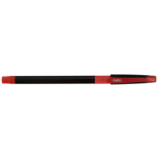Ручка шариковая Cello SLIMO GRIP 0.7мм игловидный пиш. наконечник резин. манжета черный красные чернила коробка