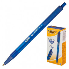 Ручка шариковая Bic РАУНД СТИК КЛИК (926376) авт. 1мм синий синие чернила коробка картонная