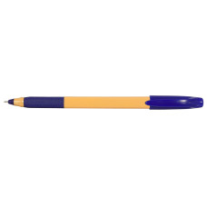 Ручка шариковая Cello TRIMATE GRIP (TRIG-21B) однораз. 0.7мм треугол. резин. манжета желтый синие чернила