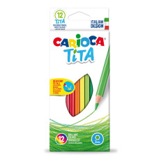 Карандаши цветные Carioca Tita 42793 шестигранные d=3мм карт.кор. (12шт)