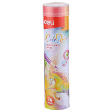 Карандаши цветные Deli ColoRun EC00328 тополь 24цв. мет.туб.