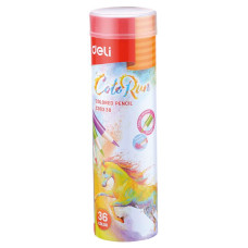 Карандаши цветные Deli ColoRun EC00338 тополь 36цв. мет.туб.