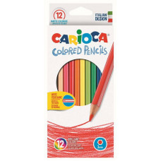 Карандаши цветные Carioca HEXAGONAL 40380 шестигранные 12цв. коробка/европод.