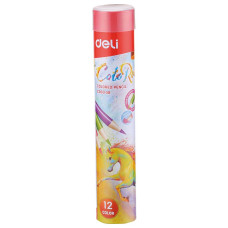 Карандаши цветные Deli ColoRun EC00308 тополь 12цв. мет.туб.