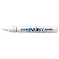 Маркер перманентный Zebra PAINT MOP-200MZ-W круглый пиш. наконечник 1.5мм белый