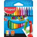 Восковые мелки Maped Color`peps 861011 трехгранные 12цв. картон.кор./европод.