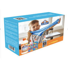 Набор для детского творчества Elmers 2077929 (3 клея + 1шт жидкость-активатор) для изготовления слаймов картон.кор. синий