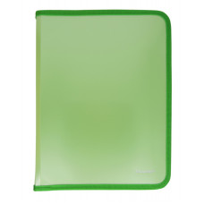 Папка для тетрадей Silwerhof 671965 Gems A4 250х320х25мм 1отд. зеленый пластик на молнии