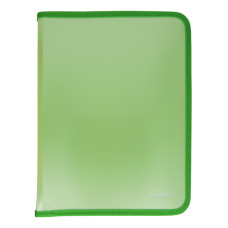 Папка для тетрадей Silwerhof 671957 Gems A5 210х260х25мм 1отд. зеленый пластик на молнии
