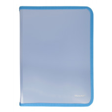 Папка для тетрадей Silwerhof 671955 Gems A5 210х260х25мм 1отд. голубой пластик на молнии