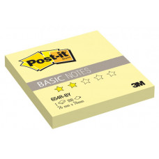 Блок самоклеящийся бумажный 3M Post-it Basic 654R-BY 7100057958 76x76мм 100лист. желтый канареечный