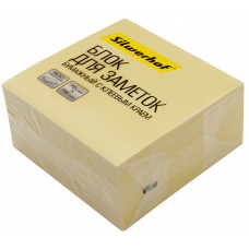Блок самоклеящийся бумажный Silwerhof 76x76мм 400лист. пастель желтый