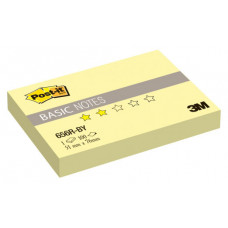 Блок самоклеящийся бумажный 3M Post-it Basic 656R-BY 7100020769 76x51мм 100лист. желтый канареечный 1цв.в упак.