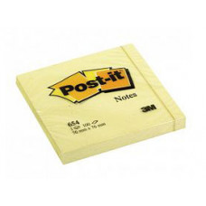 Блок самоклеящийся бумажный 3M Post-it Original 654 7100020253 76x76мм 100лист. желтый