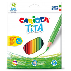 Карандаши цв. Carioca TITA 42794 шестигран. пластик 24цв. коробка/европод.