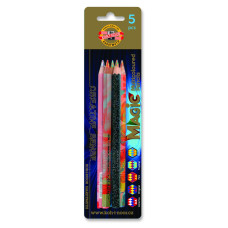 Карандаши цв. Koh-I-Noor Magic 3406 3406005001BLRU шестигран. дерево цветной корпус Jumbo блистер (5шт) 5 кар.