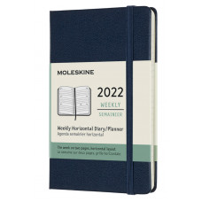 Еженедельник Moleskine CLASSIC WKLY Pocket 90x140мм 144стр. синий сапфир