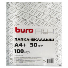 Папка-вкладыш Buro глянцевые А4+ 30мкм (упак.:100шт)