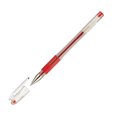 Ручка гелевая Pilot BLGP-G1-5-R (13284) 0.5мм круглая обрез.корпус корпус пластик резин. манжета прозрачный красные чернила