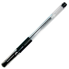 Ручка гелев. (49002301) прозрачный d=0.5мм черные сменный стержень 1стерж. линия 0.5мм резин. манжета